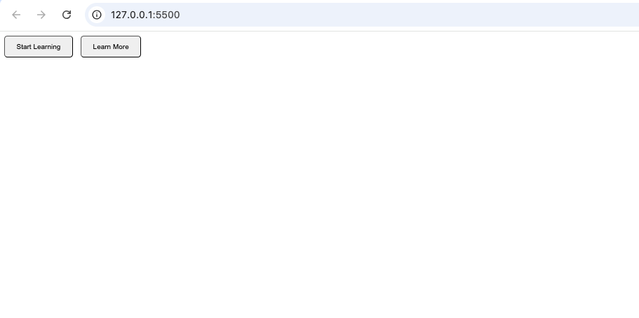 screenshot here showing the “Start Learning” and “Learn More” buttons with 15px of space between them.