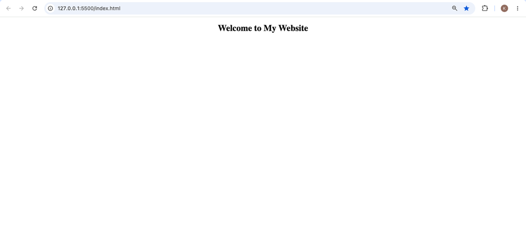How to Align Text in CSS to Center capture the result showing "Welcome to My Website" centered horizontally on a plain webpage.